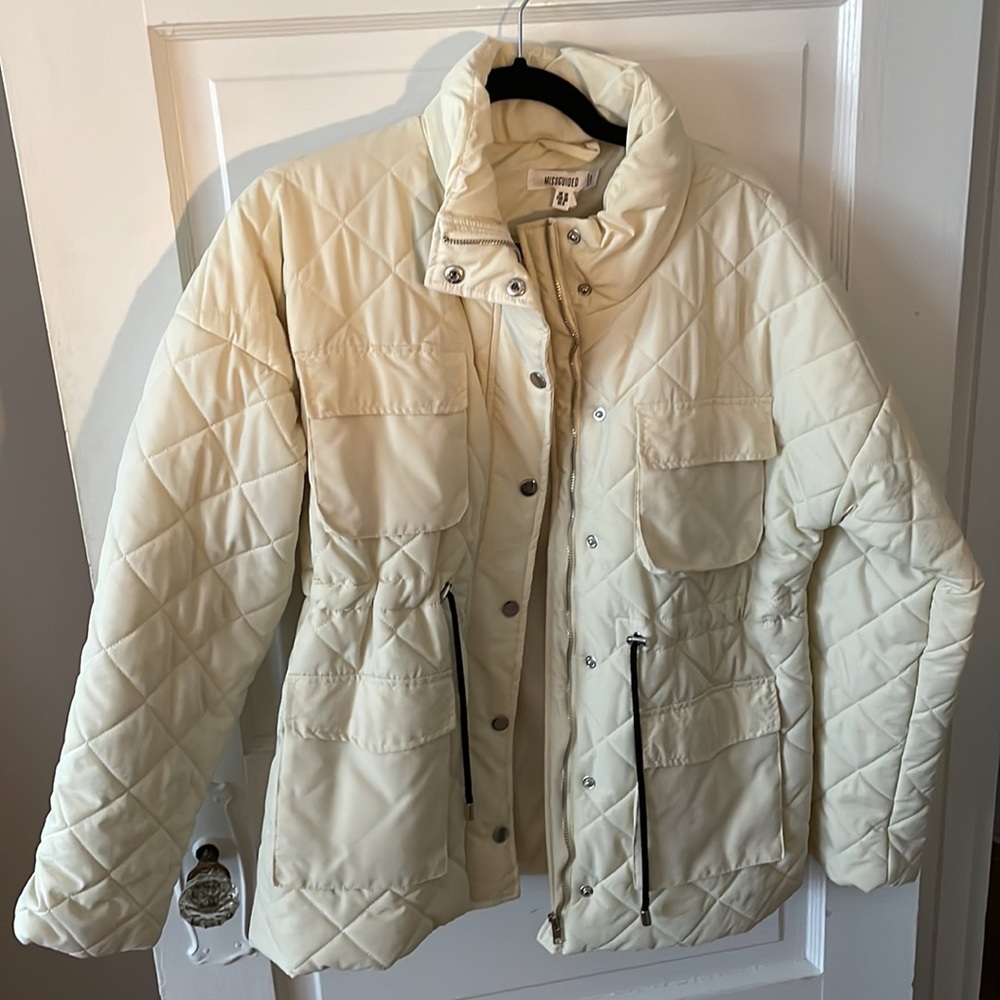 Missguided Quilted Jacket With Drawstring Waist - image 6